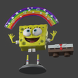 8.png Spongebob with Rainbow 3D print model