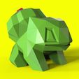 bulbasaur.86.jpg STL file LOW-POLY BULBASAUR a new version・3D printing model to download