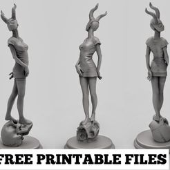 606205f559c2722a0526ba63dee8b408_display_large.jpg Free STL file Devil girl・3D print design to download