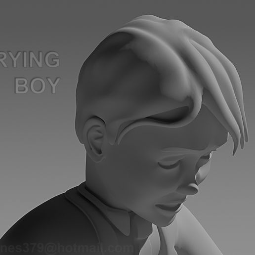 2_Listo.jpg Descargar archivo 3MF CRYING BOY (Niño llorando) • Diseño para la impresora 3D, nes379