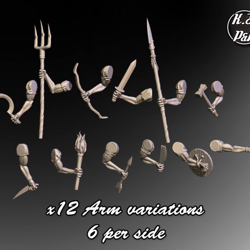 Arms.jpg Rural Militia - Multicomponent Set with supports