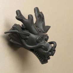dragon_head01.jpeg Free STL file dragon head - fridge magnet・3D printer model to download, bs3