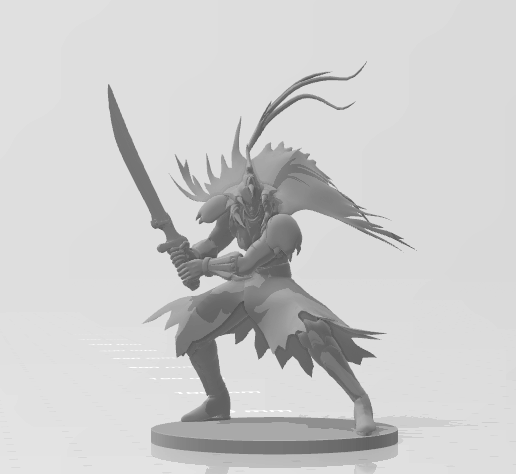 Yugioh Gilford the Lightning 3d Printable Model Figure OBJ File for  Cults