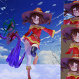 16.png Figura de anime Megumin + 4 faces diferentes