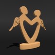 Shapr-Image-2024-01-18-175353.png Abstract Man Woman Heart Sculpture, Angel wings Love Statue, Divine everlasting Love, Couple In Love, romantic statuette, bodies in heart shape, Valentine's Day gift, Wedding, Anniversary