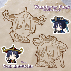 Wanderer_Cults.png STL file Genshin Impact Wanderer Pack Cookie Cutters・3D printer design to download