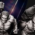 091322-Wicked-Hulk-Bust-04.jpg Wicked Hulk Bust (Avengers Diorama): Tested and ready for 3d printing