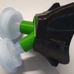 TwinSocket_02.png Free STL file Twin-Filter Socket for Corona-Mask・3D printer design to download, InHol