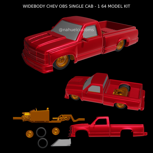 WIDEBODY CHEV OBS SINGLE CAB - 1 64 MODEL KIT