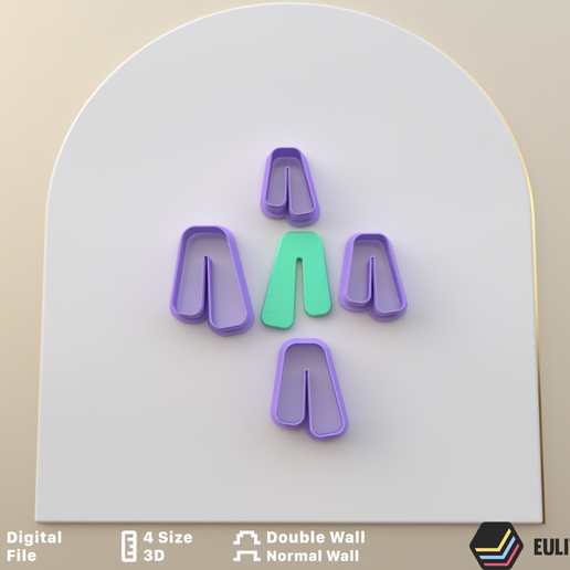 POLYMER CLAY CUTTERS 4 size 2 version cut/clip Cutter/EULITEC.COM/CC/COPYRIGHTED LICENSE 3D model