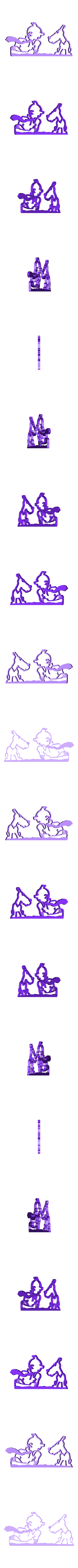 TT-Milou-Silouette.stl and Snowy Silhouette