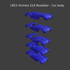 New Project(19).png Fichier STL Victress S1A Roadster 1953 - Carrosserie・Modèle imprimable en 3D à télécharger