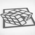 кубик-рубика.16.png Rubik's Cube Wall Art SVG STL PNG | 3D Optical Illusion Panel for Laser Cut, CNC & 3D Printing | Puzzle Geometric Decor