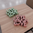 HighQuality4.png 3D Live Laugh Love Text Model Home Decor with Stl File & Letter Decor, 3D Print File, Letter Art, 3D Printing, Good Vibe, 3D Printed Decor