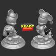 2side_bw.jpg 3D file Santa Mickey Mouse・3D printing design to download