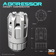3DTAC_Compensators_Aggressor.png STL file 3DTAC / Airsoft Compensators: Agressor・Model to download and 3D print