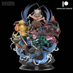 Free STL file Kimetsu No Yaiba  Tanjiro 🎨・Object to download and to 3D  print・Cults