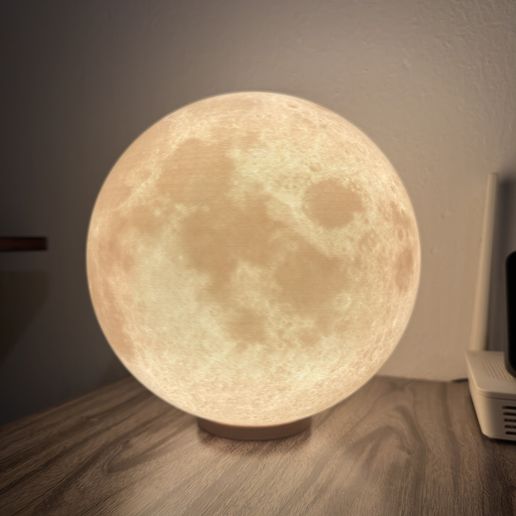 Litofanía Luna - sin soportes - 210mm