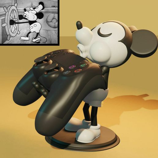 Mickey Mouse remote control holder 3D model