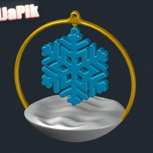 New Year's toys with snowflakes #4-6