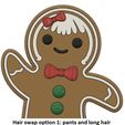 Pants-With-Long-Hair.jpg Gingerbread Family and Ornament Set