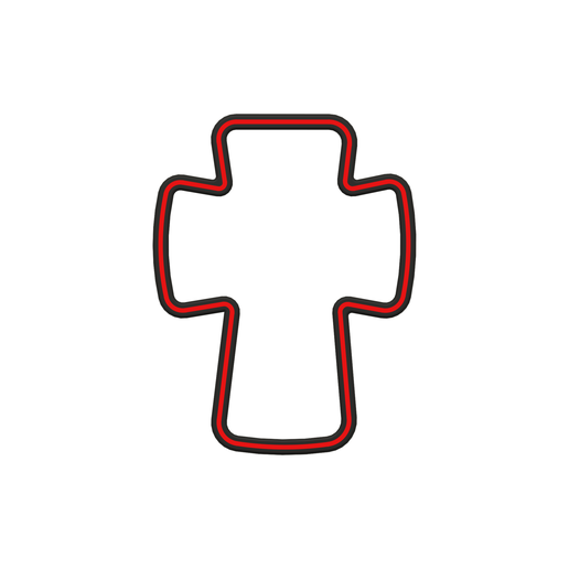 Cross Cookie Cutter STL File - 4 inches