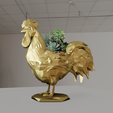low-poly-planter-2.png chicken low poly planter flower pot vase STL