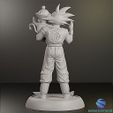 6.jpg Goku & Young Gohan - 3D Printable STL  - presupported