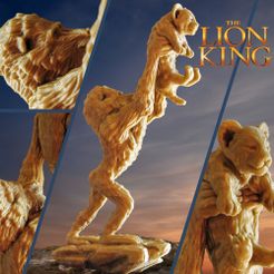 -Cover.jpg OBJ file Simba and Rafiki - The Lion King・3D printing design to download