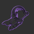 кос2.png Astronaut cookie cutter Stl file