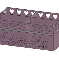 HOCA03-Caja-Camila-20x12-cm.jpg Fichier STL gratuit BOX CAMILA. QUATRE DIVISIONS・Modèle pour impression 3D à télécharger