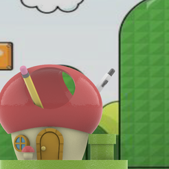 spm3.png Archivo STL Estuche de Super Mario Champiñón・Modelo de impresora 3D para descargar