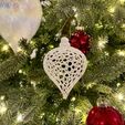IMG_8668.jpeg Voronoi Teardrop Christmas Tree Ornament