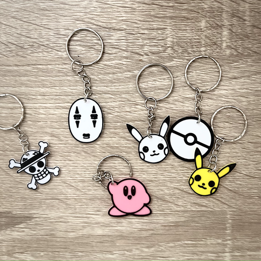 IMG_2028.png Pack 5 Porta-chaves Anime e Videojogos