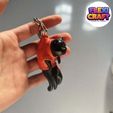 kitty-keychain.jpg Kitty-Schlüsselanhänger mit Druck an Ort und Stelle (mehrteilig /3MF)