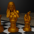 6.png Wednesday Figure Chess Set - Netflix Wednesday Character 3D print model