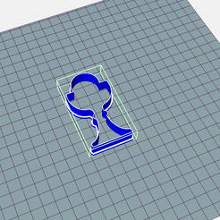 Caliz.png Fichier STL Découpeur de biscuits Chalice Communion・Modèle à télécharger et à imprimer en 3D