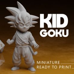 Thumb_1080.jpg STL file Kid Goku - Dragon Ball・Design to download and 3D print
