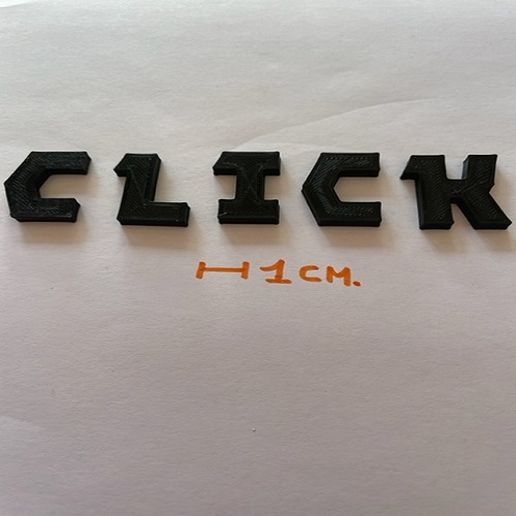 Download file CLICK uppercase 3D letters STL file • Model to 3D print ...