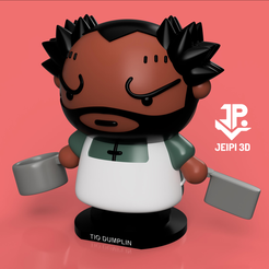 231104_ABRIL_005.png STL file UNCLE DUMPLING_PUCCA_CHARACTER・3D print design to download