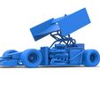 51.jpg Diecast Supermodified front engine Winged race car V2 Scale 1:25
