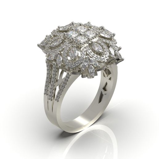 Marquise and Princess Cut Gemstone Ring