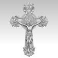 jesus_1.jpg Jesus on the cross Benedictine Medal 3D model