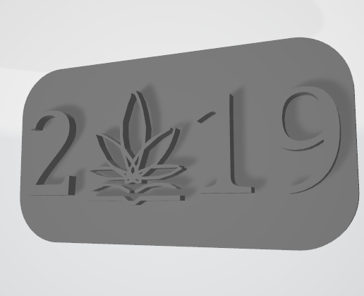 2018, 2019, 2020, 2021, 2022 ICR CSUP Hemp Name Tag Magnet - 3D model önizlemesi