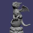 001.jpg Dragon à éclore très détaillé - Miniature imprimable en 3D