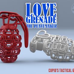 BonGarcon-LoveGranate-V2-01.jpg Free STL file LOVE GRENADE V2.0 [Cupid's Tactical Gear]・3D printing idea to download