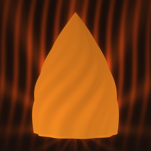 Spiral Tealight Luminaire - Vase-Mode Lamp Shade, Single Wall (No Supports)