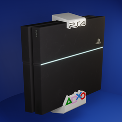 render_001.png Файл STL НАСТЕННОЕ КРЕПЛЕНИЕ ДЛЯ PS4 ВСЕ ВЕРСИИ - ЛОГОТИПЫ ВКЛЮЧЕНЫ・Модель 3D-принтера для скачивания