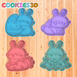 CONEJOS-PASCUAS-SET-2.png Easter bunnies cutters for cookies and dough - Easter Day - Cookies