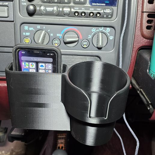 🚚 95-98 Chevy GMC C/K Truck, Suburban or Tahoe Cup Holder・ STL